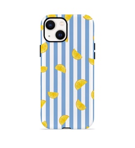 iPhone 15 Plus Vorian Çift Katmanlı MagSafe Kılıf Lemon Confetti Blue