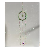 Aventurin Sun Catcher 2 - Güneş Tutucu, Güneş Yakalayıcı, Doğal Taşlı, El Yapımı (Yeşil)