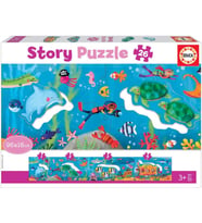 Educa 26 Parça Sualtı Dünyası Hikaye Puzzle - Sayılar Puzzle - 3-5 Yaş