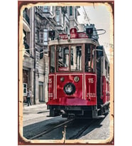İstanbul Tasarımlı Ahşap Poster