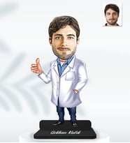 Kişiye Özel Doktor Erkek Model Ahşap Biblo-25