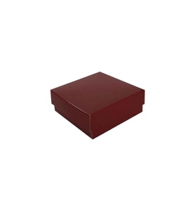 Komple Karton Kutu Düz Renk 7X7X2.2 CM (25 Adet)  Bordo