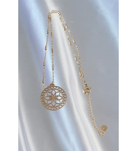 Northcity 316L Çelik Zincir Gold Renk Lotus Model Kolye 5886