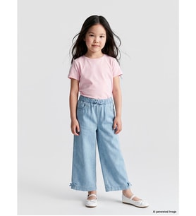 LCW Kids Mavi Wideleg Kız Çocuk Jean Pantolon