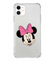 Apple iPhone 11 Uyumlu Köşe Korumalı Antişok  Kapak Minnie Mouse Tasarımlı Şeffaf  Kılıf