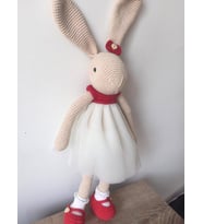 Tavşan Alice Amigurumi Organik Oyuncak