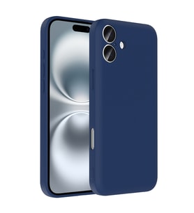 Apple iPhone 16 Uyumlu Kılıf Kamera Korumalı Kartlık Hazneli Zore Vitra Kapak (Lacivert)