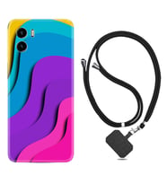 Vivo Y15S Y32 Y33S Y51 Y53S Kılıf Boyun Askılı Silikon Renk Cümbüşü 1631