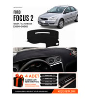FORD FOCUS 2 (2005-2008) Uyumlu Torpido Örtüsü Torpido Kılıfı - Siyah