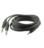 Powermaster 3.5 Mm Stereo E-2x6.3mm Mono Erkek Kablo 3 Metre