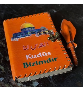 Kudüs Bizimdir Deri Defter (Turuncu)