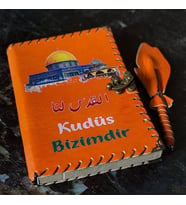 Kudüs Bizimdir Deri Defter (Turuncu)
