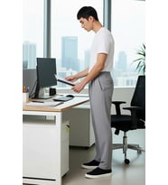 Klasik Baggy Fit Pileli Erkek Kumaş Pantolon Antrasit Fonksiyonel Dayanıklı Kaliteli Rahat