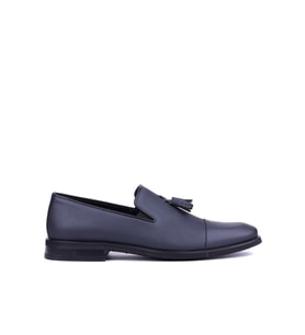 Shoetyle - Hakiki Deri Mat Siyah Erkek Klasik Ayakkabı - 900-4702