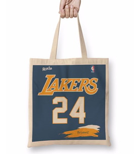 Lakers 24 Bryant Purple Roxx Ink Bez Çanta Uzun Saplı