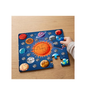 Güneş ve Gezegenler Tasarımlı 24 Parça Ahşap Çocuk Puzzle MPK1048