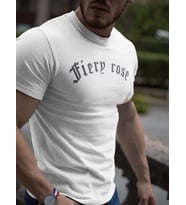 Erkek Tişort Bisiklet Yaka Baskılı Kısa kol T-Shirt - Beyaz