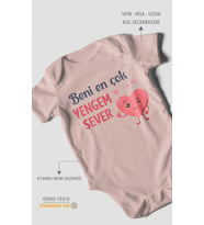 Beni en çok yengem sever Kısa Kollu Bebek Body %100 Pamuk