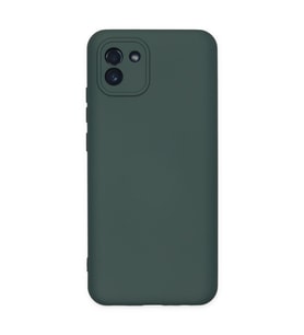 Samsung Galaxy A03 Kılıf Nano İçi Kadife Silikon - Koyu Yeşil