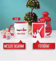 Fizyoterapist Kupa Bardak Kırmızı Fotoğraflı