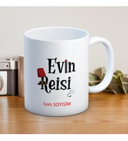 EVİN REİSİ BASKILI KUPA BARDAK (KİŞİSELLEŞTİRİLEBİLİR)