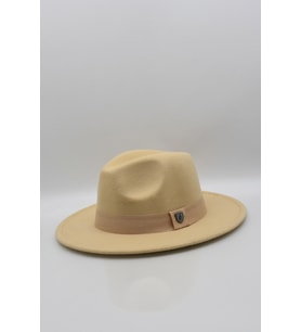 Bej Fötr Şapka Ayarlanabilir İpli Panama Hat