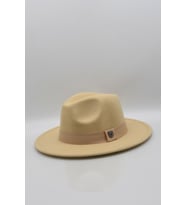 Bej Fötr Şapka Ayarlanabilir İpli Panama Hat