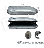 Tabut Bagaj Parlak Gri 450LT Tuğra (Siyah)