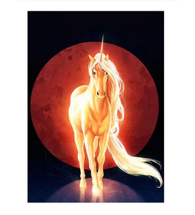 Güneş Ve Unicorn Model Ahşap Tablo