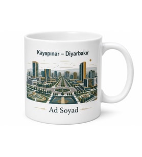 Kayapınar Modern Şehir Dokusu Diyarbakır Hatırası Kupa Bardak Hediye