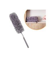 Teleskopik Uzatılabilir Mikrofiber Yumuşak Başlıklı Gri Toz Alma Fırçası Toz Püskülü