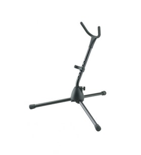 K&M 14300-000-55 Siyah Saksafon Sehpası  Katlanabilir Metal Gövde Ayarlanabilir Destek Kolları ve Sarsılmaz Denge