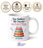 Age Is Just A Number Temalı Yaş Sadece Bir Sayıdır Kupa Bardak Hediye