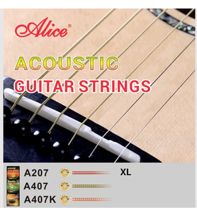 Alice A207-XL Akustik Gitar Teli (10-47 Extra Light)  Yeni Başlayanlar İçin Yumuşak Tansiyon Parmak Yormayan Yapı ve Parlak Tonlar
