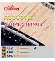 Alice A207-XL Akustik Gitar Teli (10-47 Extra Light)  Yeni Başlayanlar İçin Yumuşak Tansiyon Parmak Yormayan Yapı ve Parlak Tonlar