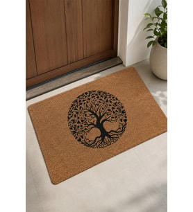 Valerine Life Çınar Ağacı Figürlü Ev Ofis iç Dış Kapı Önü Paspası 45x70cm