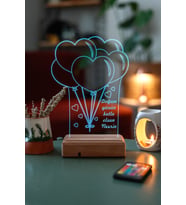 Doğum Günü Hediyesi Kalpli 3D Led Dekoratif Gece Lambası