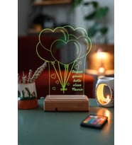 Doğum Günü Hediyesi Kalpli 3D Led Dekoratif Gece Lambası