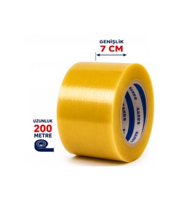 Ekstra Geniş Koli Bandı 7 cm x 200 Metre Uzun Ambalaj Ve Kargo Bandı