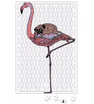 Flamingo Pug Köpek Puzzle 240 Parça Yapboz