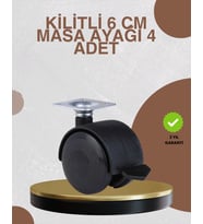 Kilitli Mobilya Ayağı 6 cm 4’lü Set Zemin Korumalı