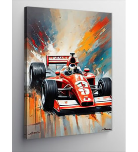 Kanvas Tablo Retro Formula 1 Aracı