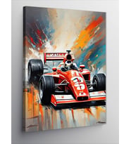 Kanvas Tablo Retro Formula 1 Aracı