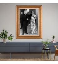 Altın Varaklı Çerçeveli Paspartulu Atatürk Tablo z5000 (Gold)