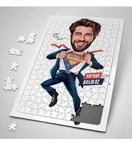 İçinden Süper Kahraman Çıkan Erkek Karikatürlü 240 Parça Kişiye Özel  Puzzle