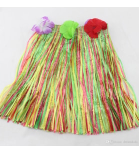 Hawaii Hula Eteği Karışık Renk 40 cm (5343)