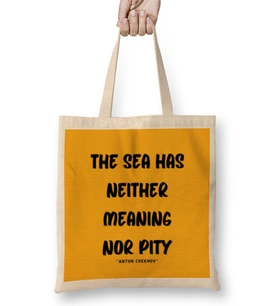 Nature Quotes Lover Gift Conservation Sayings Words Bez Çanta Uzun Saplı
