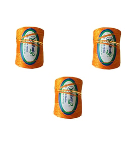 Favori İp 5000 Denye -0.8 Mm- Ambalaj ve Paket İpi Naylon Burgulu Örgü Çamaşır İpi -Turuncu -3 Adet