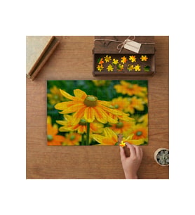 Rudbekya Çiçeği Tasarımı 240 parça Ahşap Puzzle Ahşap Kutuda MP05441