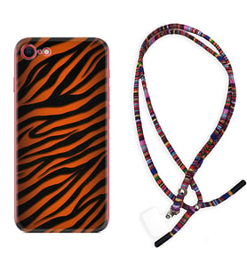 Apple iPhone 5 6 7 8 Plus Se XR Kılıf Boyun Asklı Rasta Silikon Leopar Yeni 1676